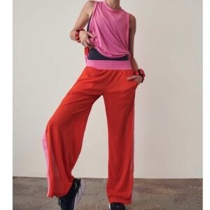 New!‎ Free People Movement Nothing But Net Red Pink Set